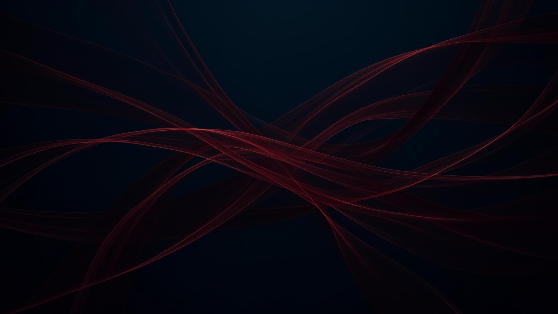 Abstract editorial image of intersecting crimson ribbons on a deep navy background, evoking complex regulatory pathways
